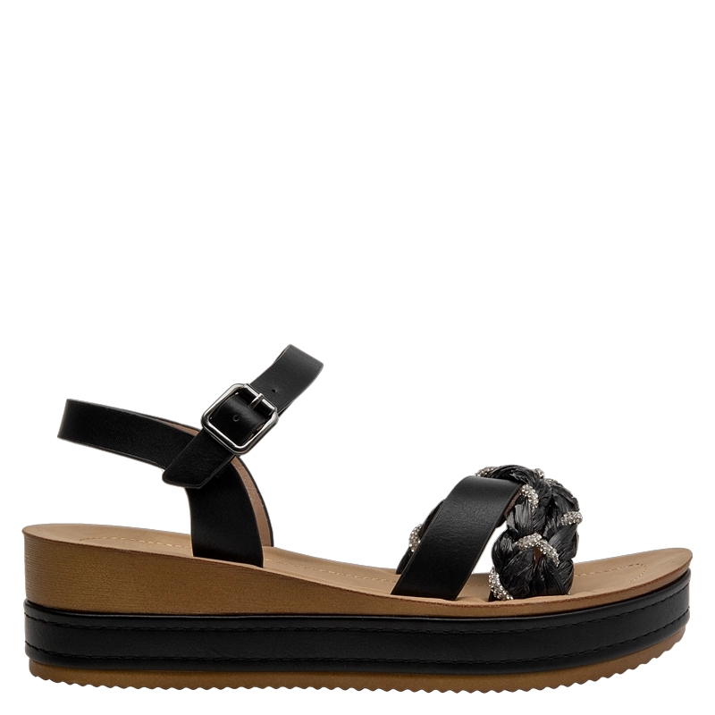 SANDALIA CASUAL MUJER BRUNO ROSSI - BRM0177 | NEGRO - 1