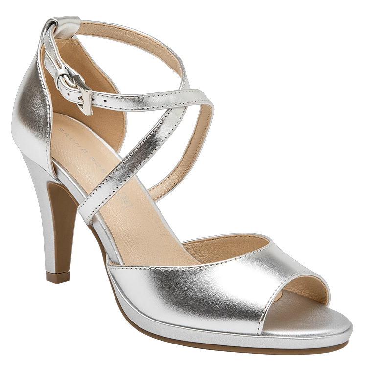 SANDALIA VESTIR MUJER BRUNO ROSSI - K697 | PLATEADO - 1