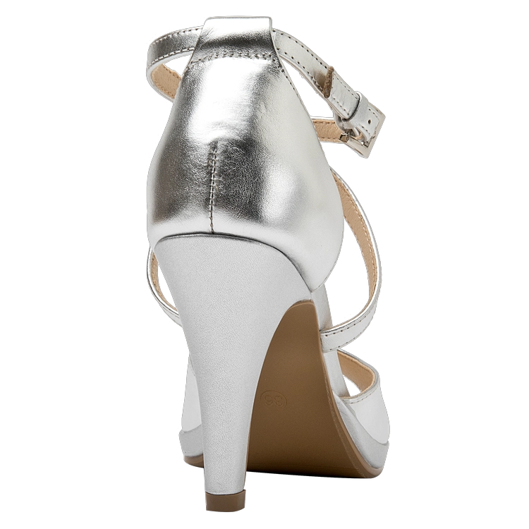 SANDALIA VESTIR MUJER BRUNO ROSSI - K697 | PLATEADO - 3