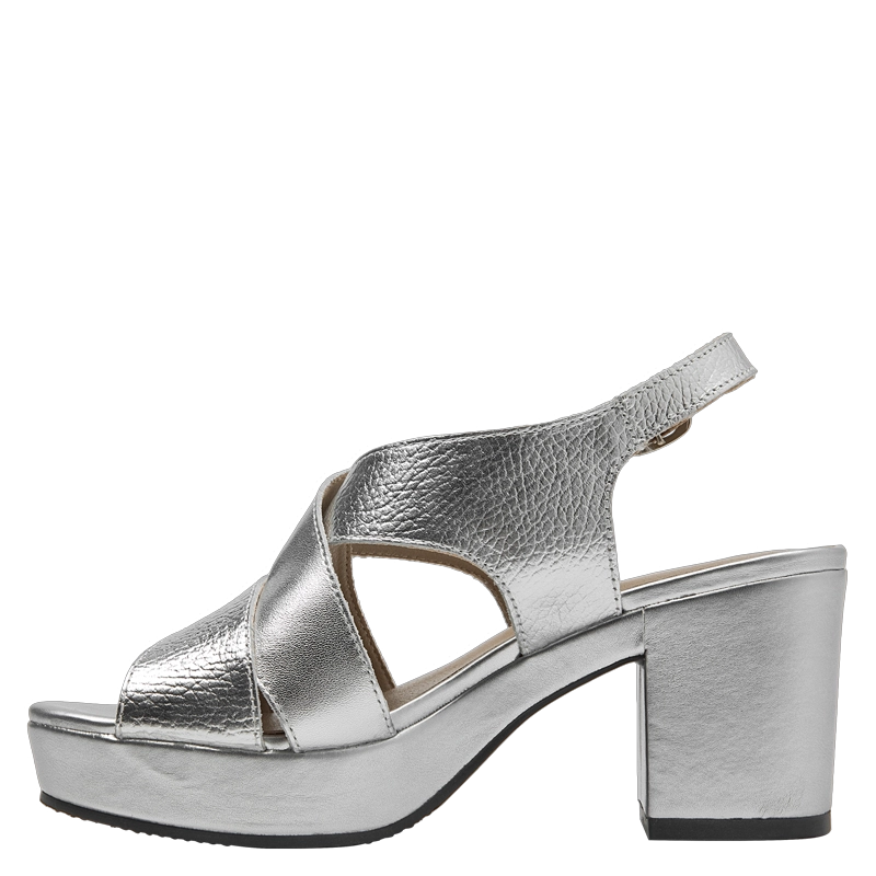 SANDALIA FORMAL MUJER BRUNO ROSSI - BRM0012 | PLATEADO - 4