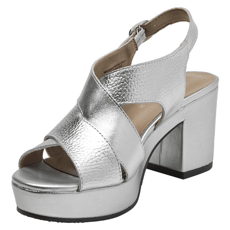 SANDALIA FORMAL MUJER BRUNO ROSSI - BRM0012 | PLATEADO - 5