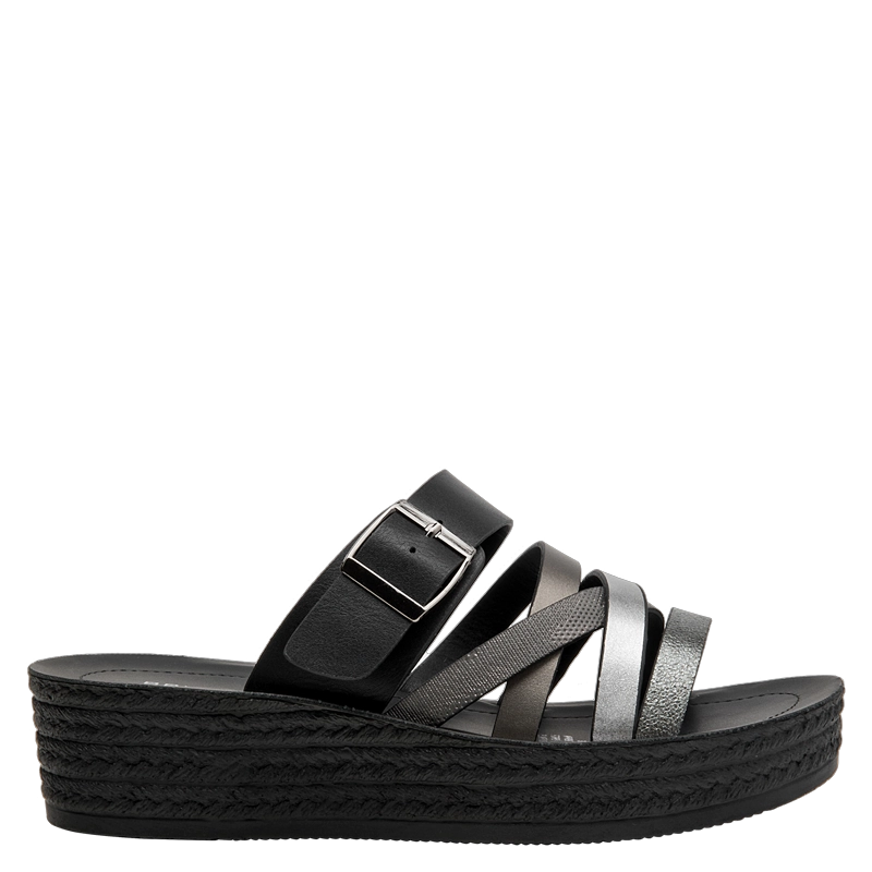 SANDALIA CASUAL MUJER BRUNO ROSSI - BRM0113 | NEGRO - 1