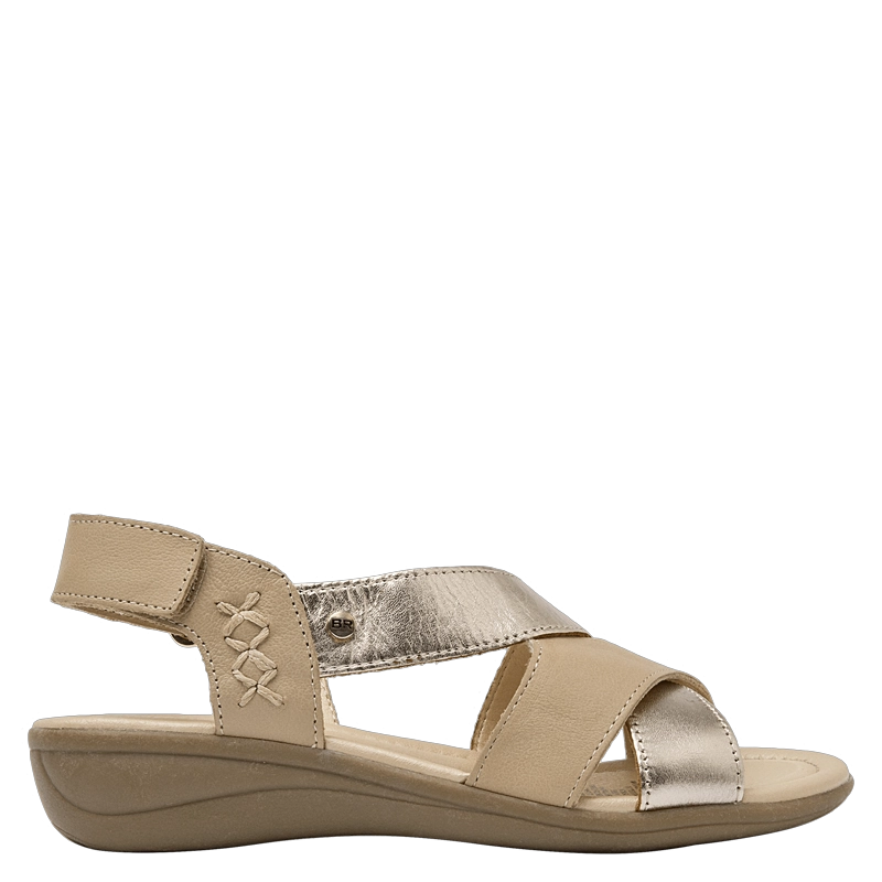 SANDALIA CASUAL MUJER BRUNO ROSSI - I750 | BEIGE - 2