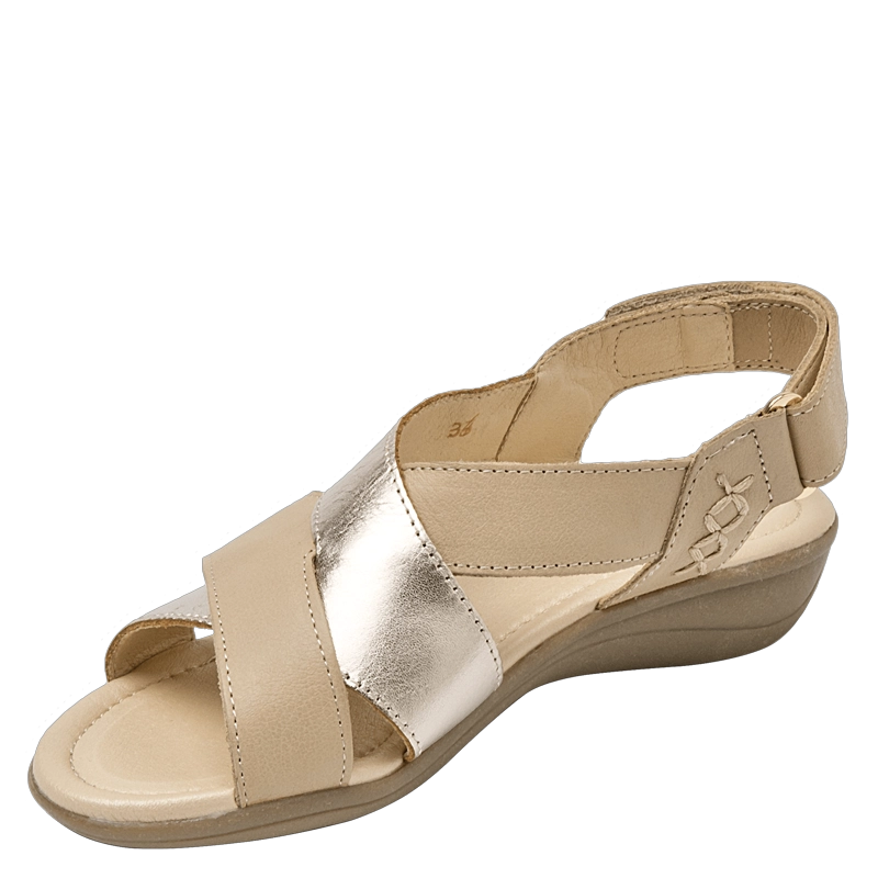 SANDALIA CASUAL MUJER BRUNO ROSSI - I750 | BEIGE - 5
