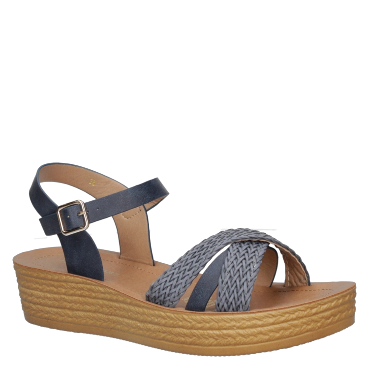 SANDALIA CASUAL MUJER BRUNO ROSSI - G644 | AZUL OSCURO - 2