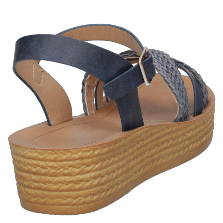 SANDALIA CASUAL MUJER BRUNO ROSSI - G644 | AZUL OSCURO - 3