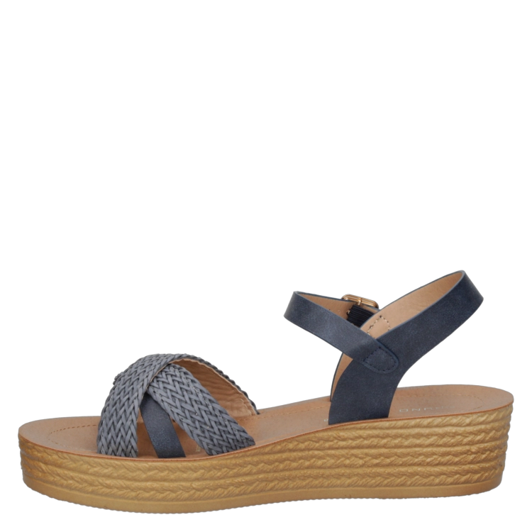 SANDALIA CASUAL MUJER BRUNO ROSSI - G644 | AZUL OSCURO - 4