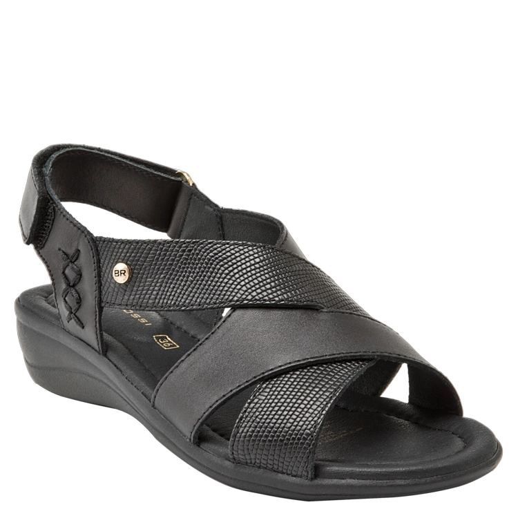SANDALIA CASUAL MUJER BRUNO ROSSI - I750 | NEGRO - 1