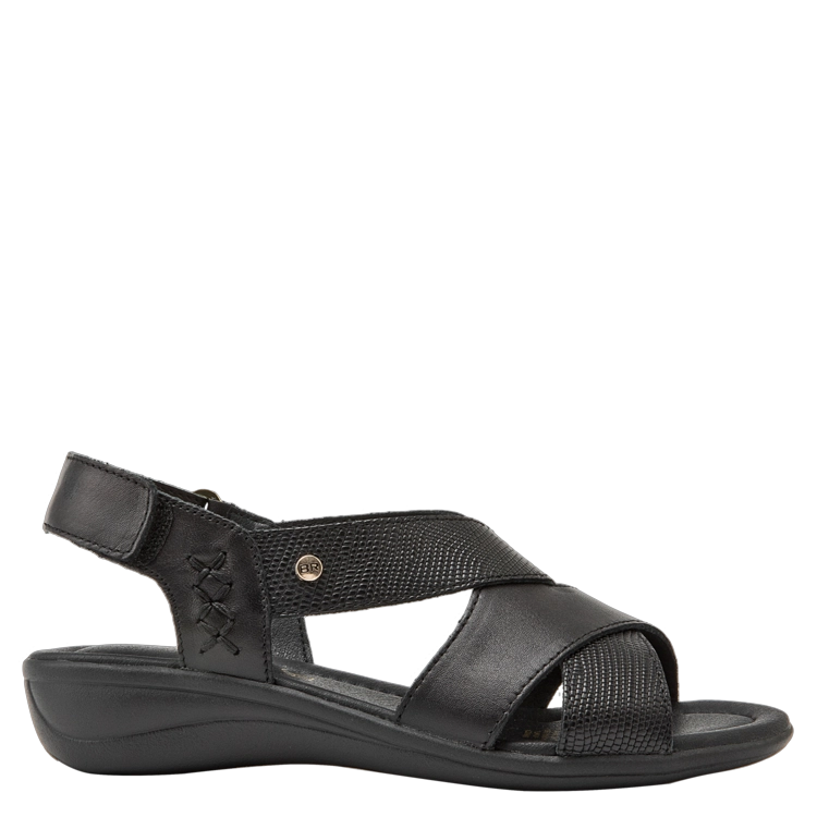 SANDALIA CASUAL MUJER BRUNO ROSSI - I750 | NEGRO - 2