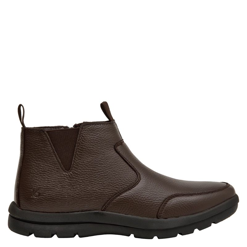 BOTIN CHELSEA CUERO HOMBRE 16 HRS - J122 | MARRON OSCURO - 1