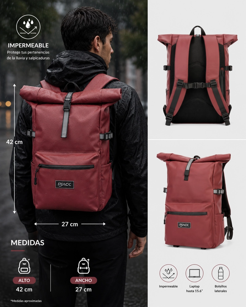 MOCHILA WATERPROOF HOMBRE PANAMA JACK- H911 - 1