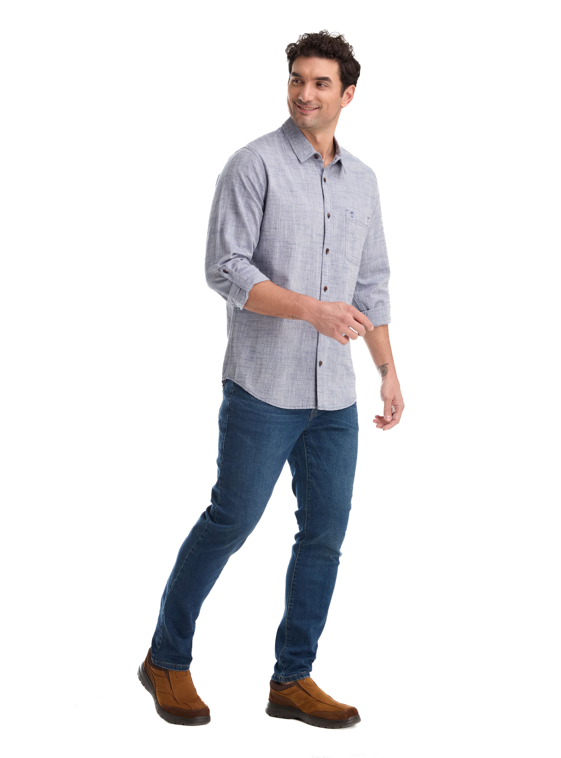 CAMISA CASUAL HOMBRE PANAMA JACK - K866 | AZUL - 4
