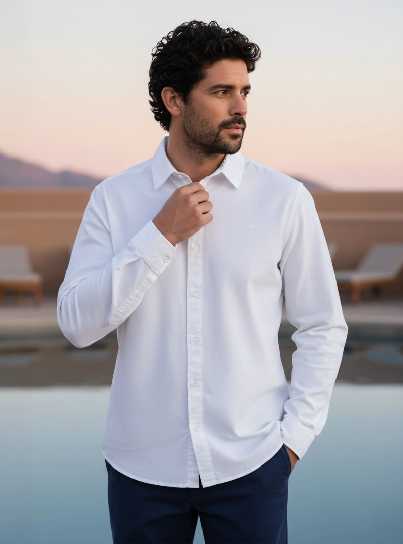 CAMISA HOMBRE OXFORD PANAMA JACK - PJH005M | BLANCO - 1