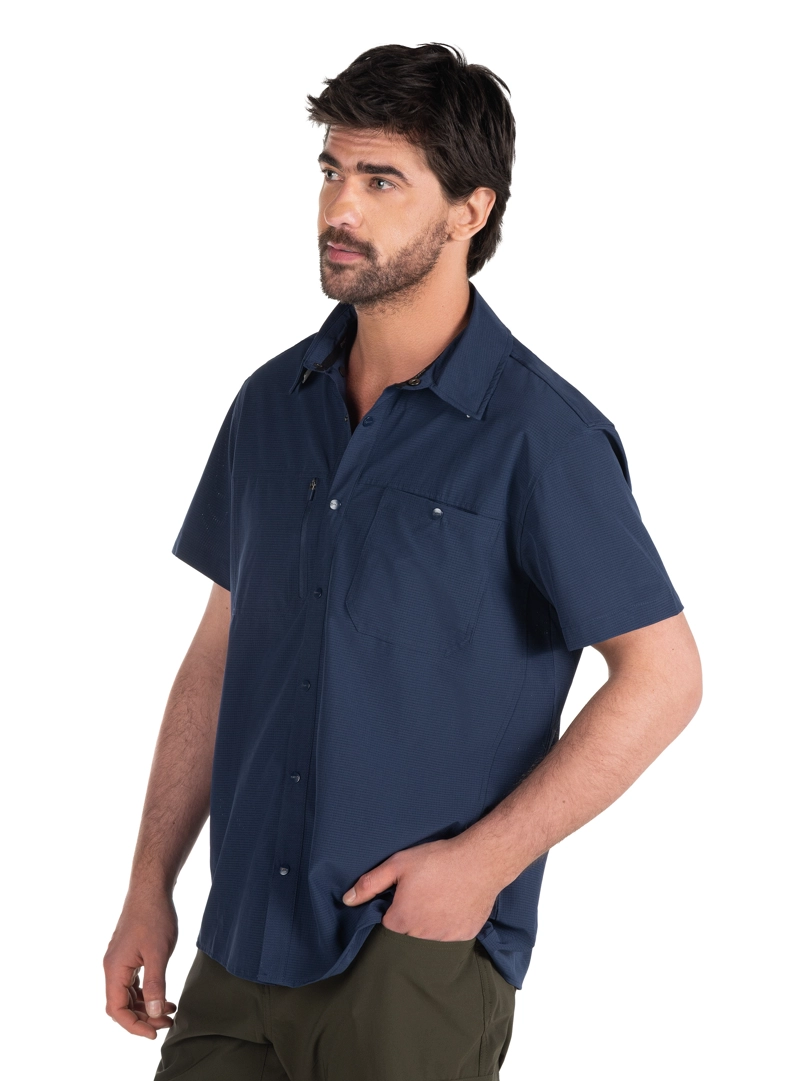 CAMISA HOMBRE OUTDOOR MANGA CORTA PJACK - PAH003M | AZUL - 4