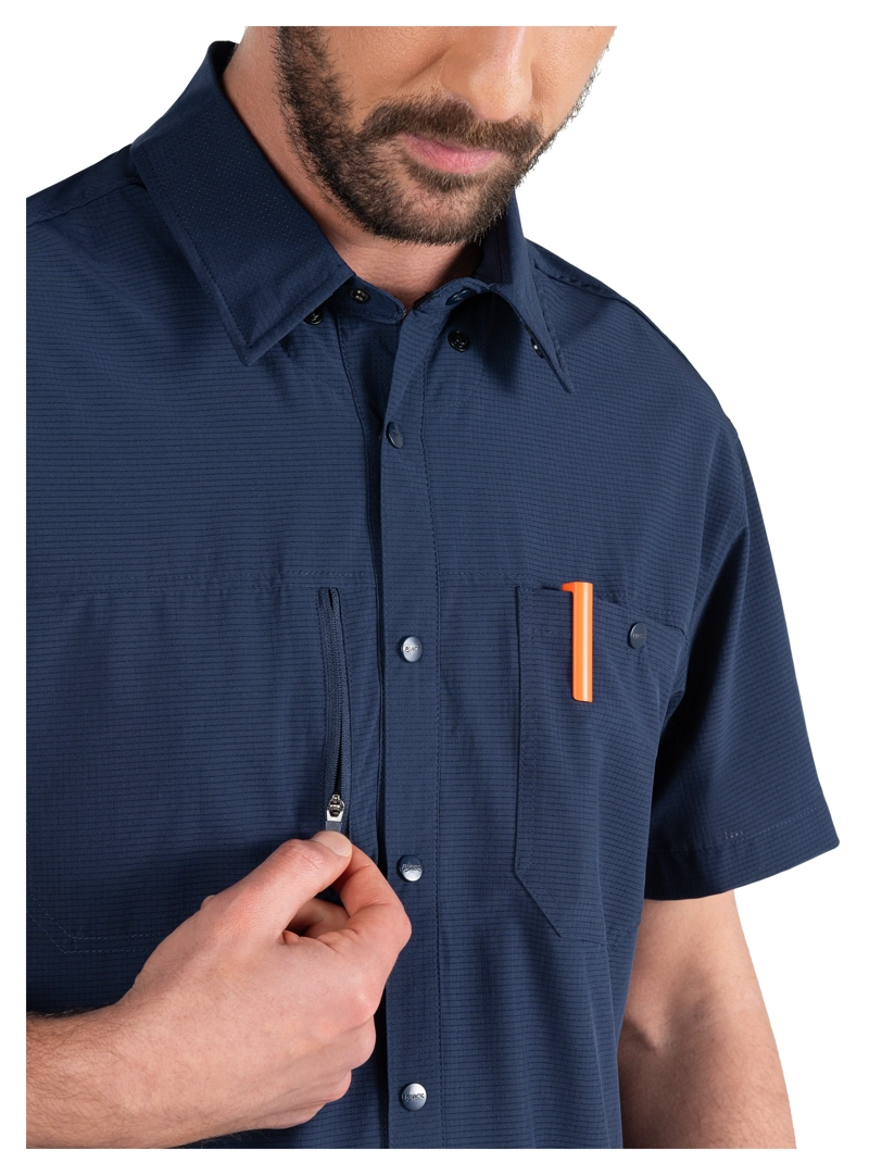 CAMISA HOMBRE OUTDOOR MANGA CORTA PJACK - PAH003M | AZUL - 5