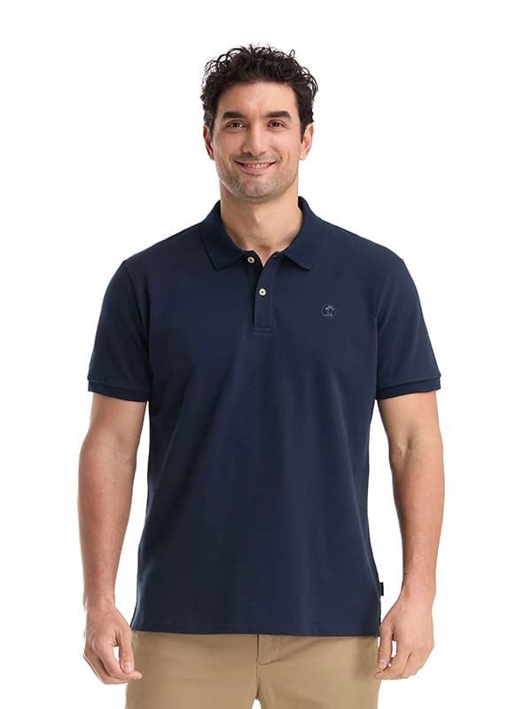 POLERA HOMBRE PIQUE PANAMA JACK - K859 | AZUL MARINO - 2