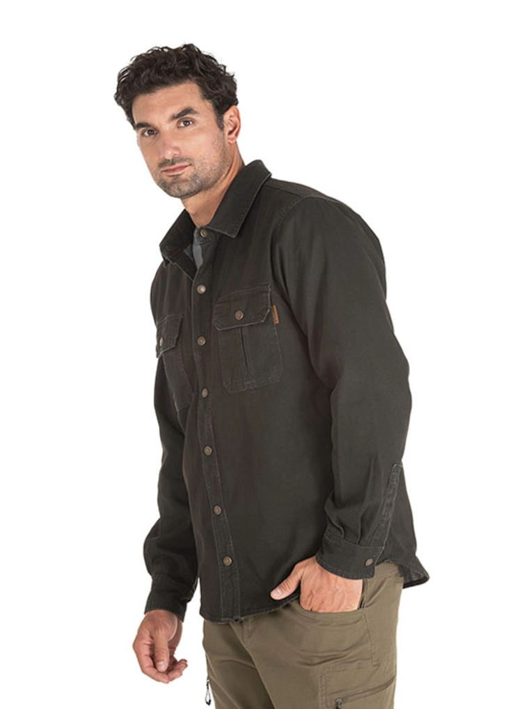 CHAQUETA OVERSHIRT TIPO MEZCILLA HOMBRE PANAMA JACK - J924 | NEGRO - 5