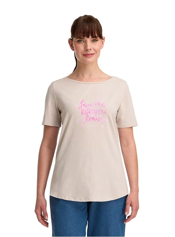 POLERA MUJER ESTAMPADO ALGODON PANAMA JACK - K842 | BEIGE - 2