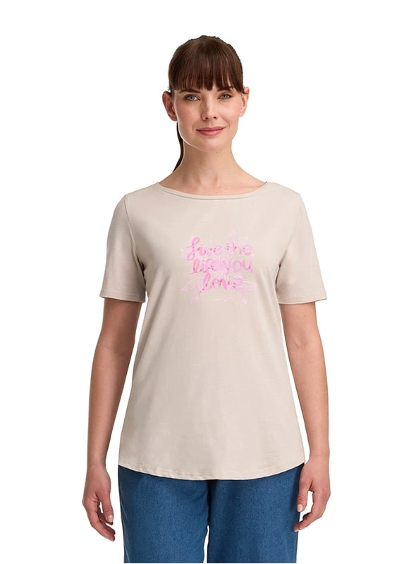 POLERA MUJER ESTAMPADO ALGODON PANAMA JACK - K842 | BEIGE - 2