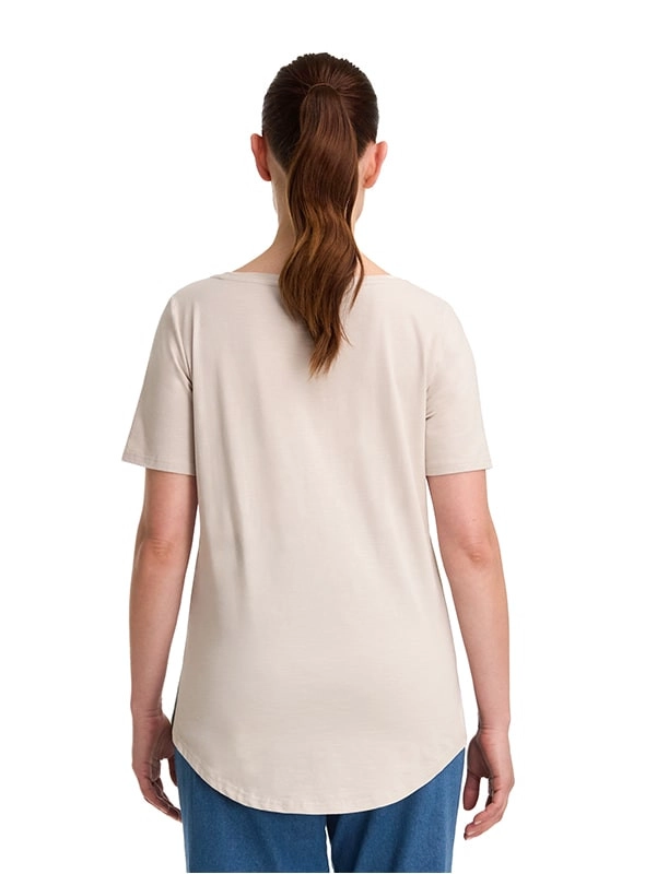 POLERA MUJER ESTAMPADO ALGODON PANAMA JACK - K842 | BEIGE - 3
