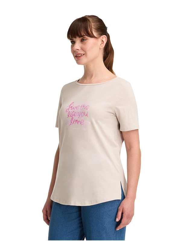 POLERA MUJER ESTAMPADO ALGODON PANAMA JACK - K842 | BEIGE - 5