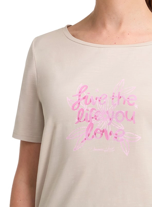 POLERA MUJER ESTAMPADO ALGODON PANAMA JACK - K842 | BEIGE - 6