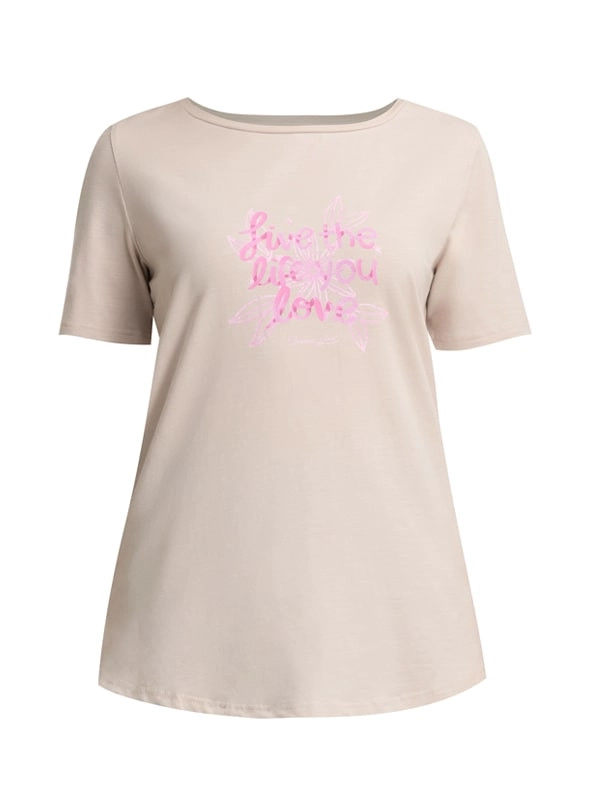 POLERA MUJER ESTAMPADO ALGODON PANAMA JACK - K842 | BEIGE - 7