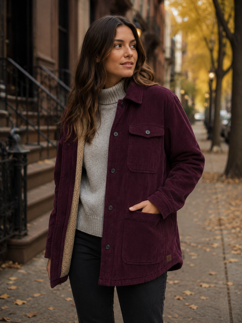 CHAQUETA MUJER COTELE  CHIPORRO PANAMA JACK - L984 | BORDO - 1