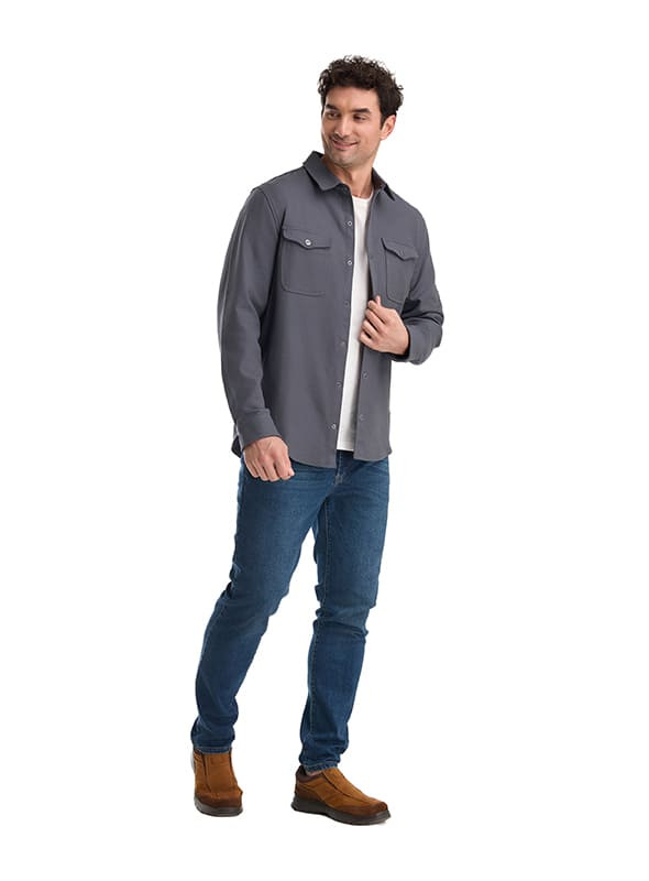 SOBRECAMISA CASUAL HOMBRE PANAMA JACK - K871 | GRIS - 5