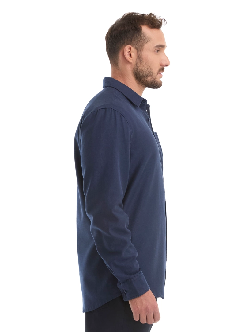 CAMISA HOMBRE MANGA LARGA TWILL CASUAL PANAMA JACK - L961 | AZUL - 3