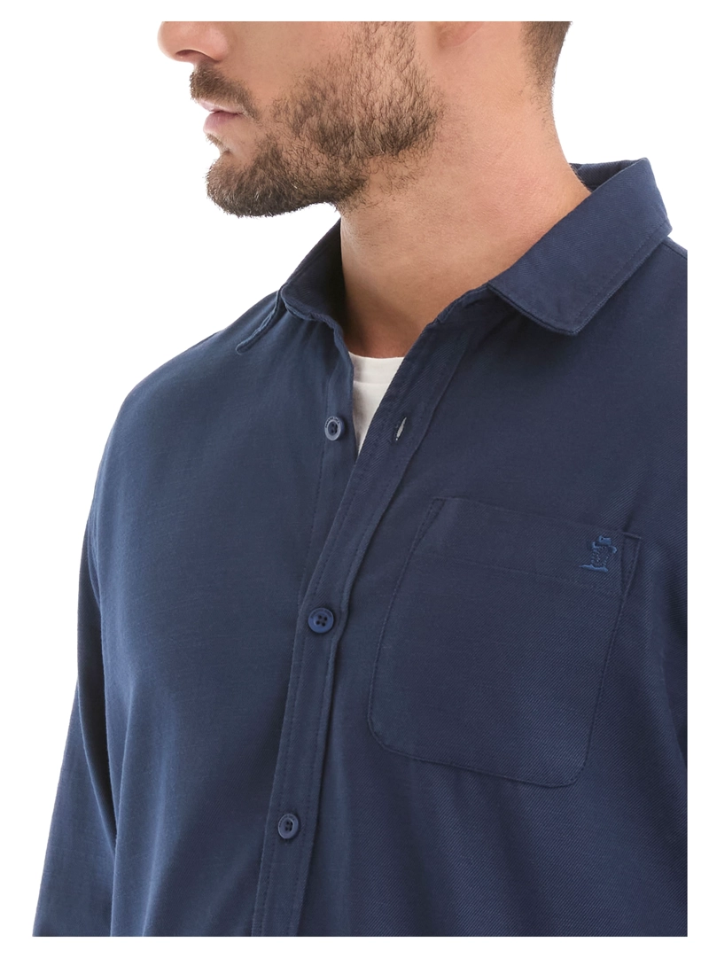 CAMISA HOMBRE MANGA LARGA TWILL CASUAL PANAMA JACK - L961 | AZUL - 5