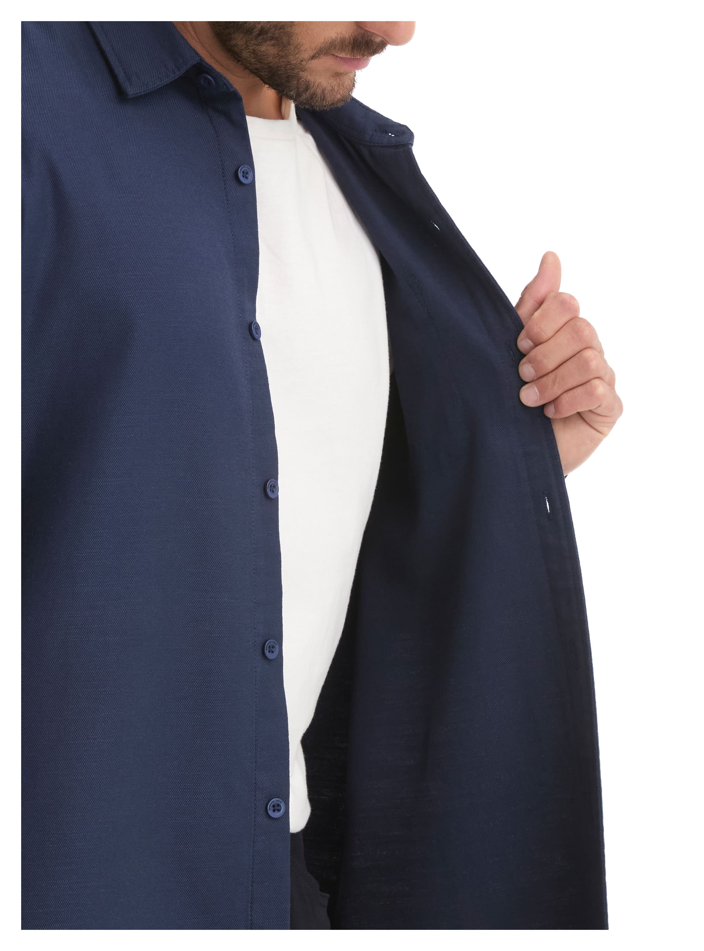 CAMISA HOMBRE MANGA LARGA TWILL CASUAL PANAMA JACK - L961 | AZUL - 6