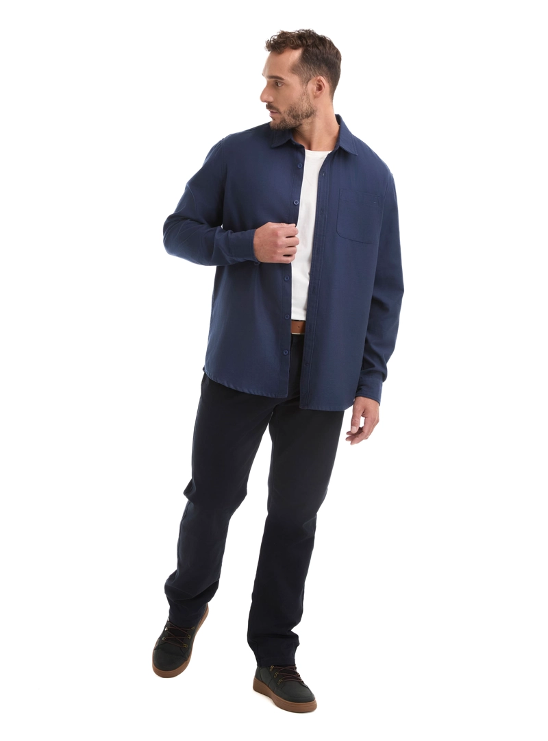 CAMISA HOMBRE MANGA LARGA TWILL CASUAL PANAMA JACK - L961 | AZUL - 7