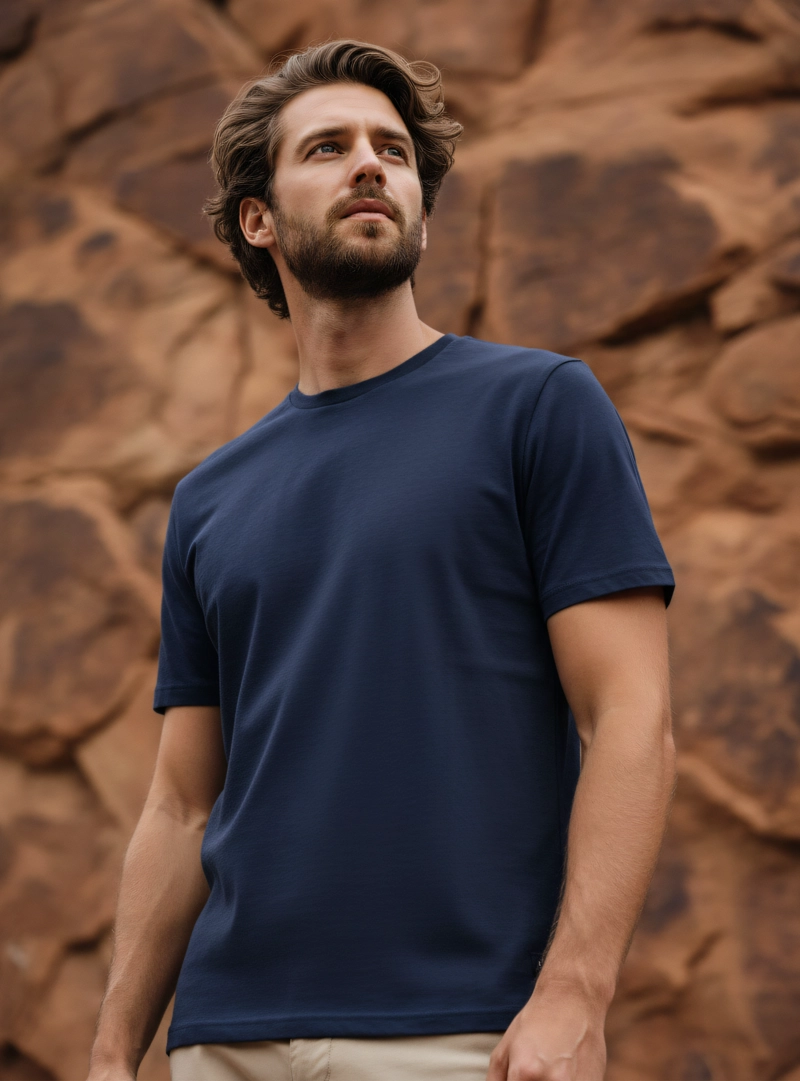 POLERA HOMBRE ALGODON PANAMA JACK - PJH001M | AZUL - 1