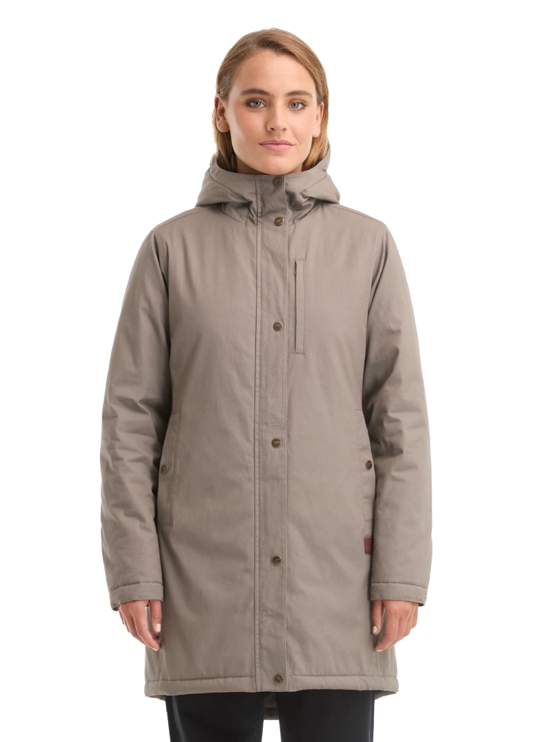CHAQUETA MUJER CANVAS WATER REPELLENT LARGA PANAMA JACK - L986 | GRIS - 3