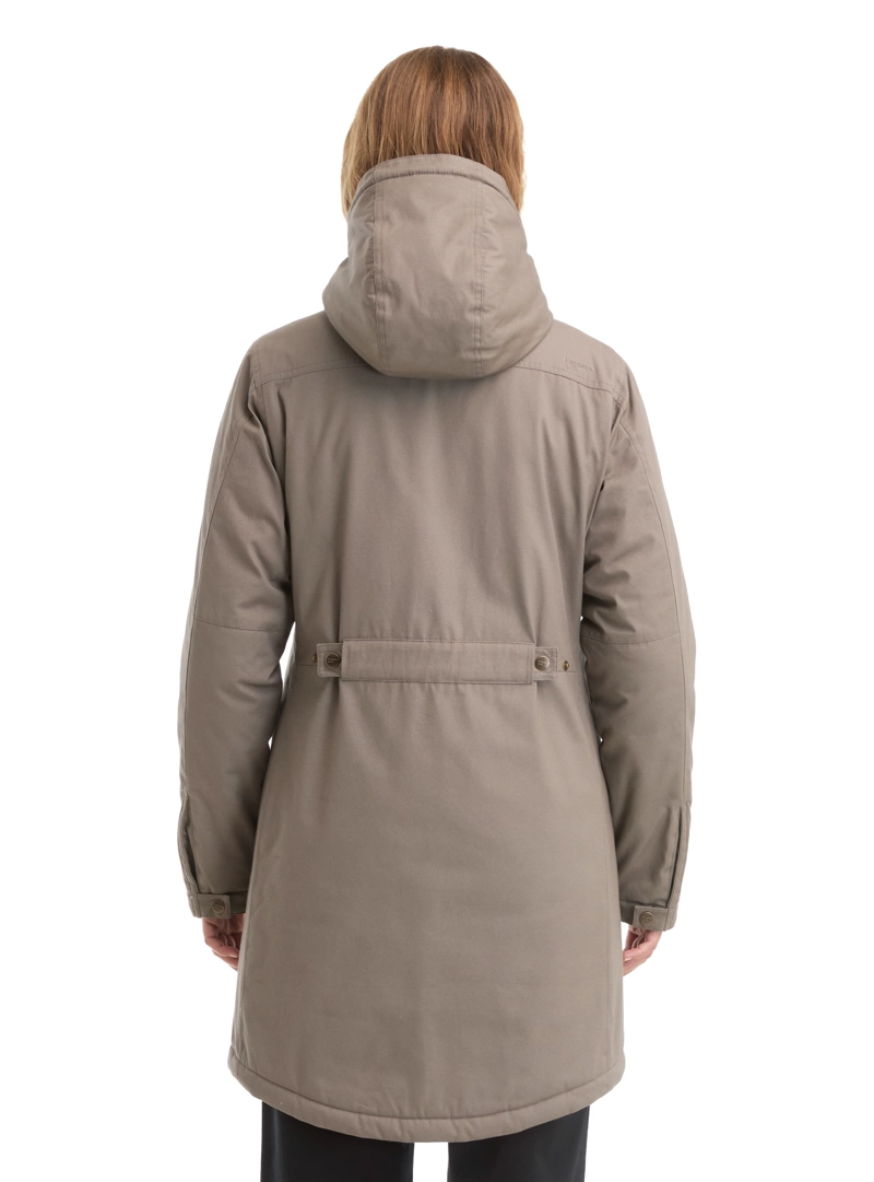 CHAQUETA MUJER CANVAS WATER REPELLENT LARGA PANAMA JACK - L986 | GRIS - 4