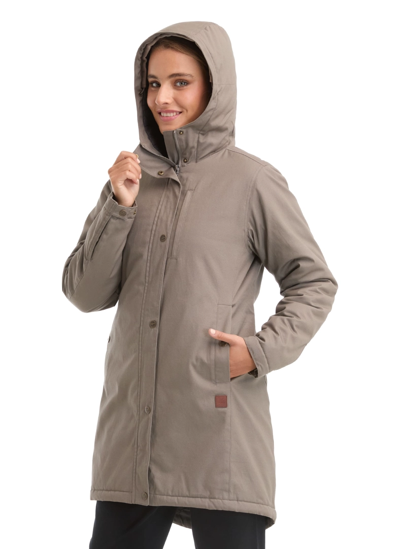 CHAQUETA MUJER CANVAS WATER REPELLENT LARGA PANAMA JACK - L986 | GRIS - 5