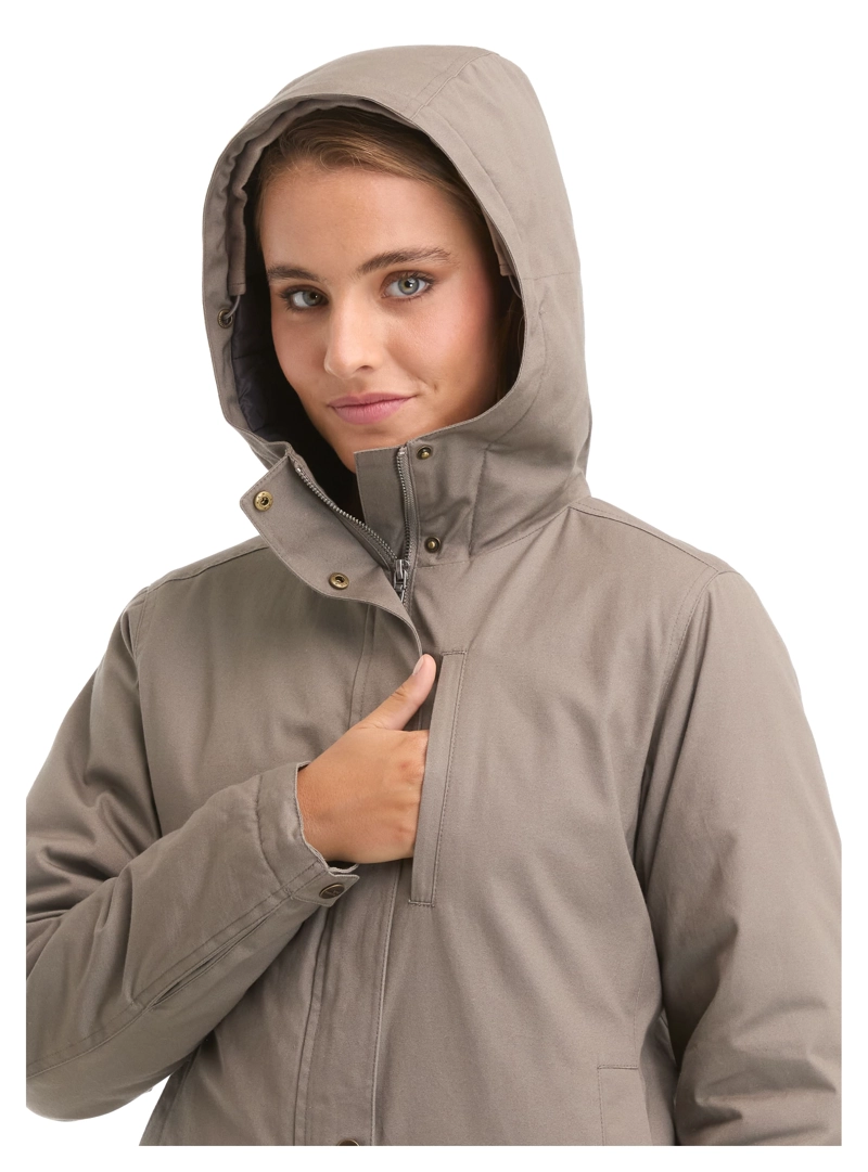 CHAQUETA MUJER CANVAS WATER REPELLENT LARGA PANAMA JACK - L986 | GRIS - 6