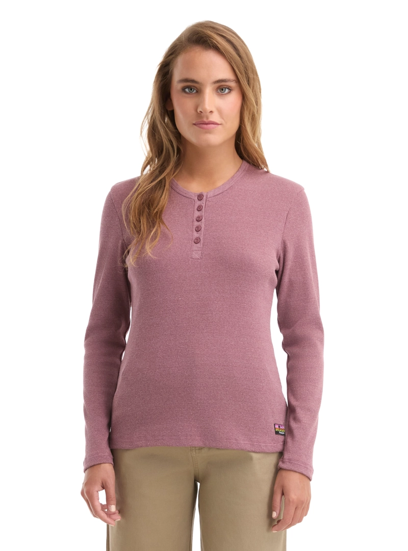 POLERA MUJER MANGA LARGA RIB JASPEADO PANAMA JACK - L992 | BORDO - 2