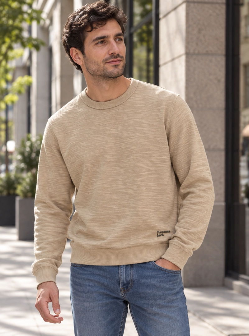 POLERON HOMBRE FLAME DELGADO PANAMA JACK - K869 | BEIGE - 1