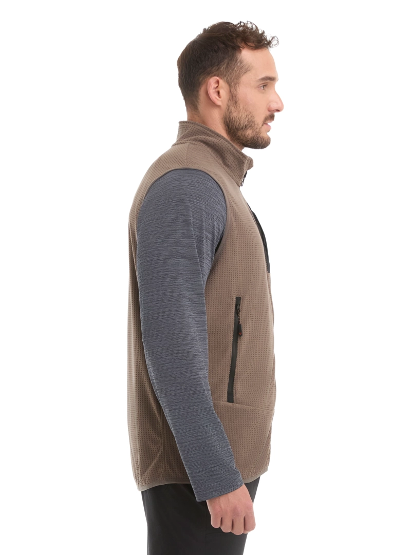 POLERON HOMBRE SIN MANGAS POLAR WAFLE PANAMA JACK - L979 | MARRON CLARO - 3