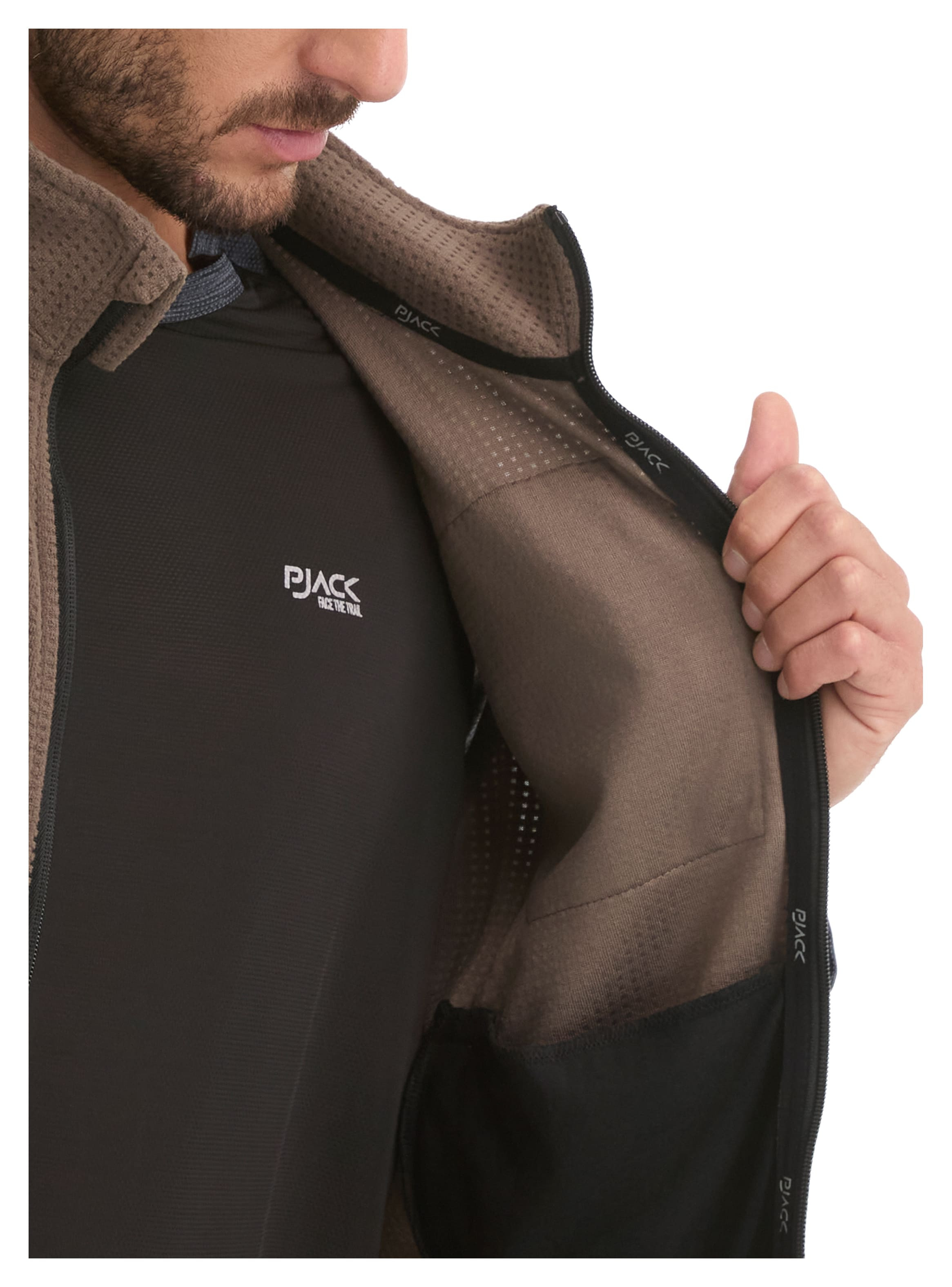 POLERON HOMBRE SIN MANGAS POLAR WAFLE PANAMA JACK - L979 | MARRON CLARO - 6