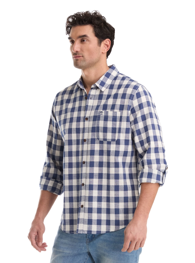 CAMISA HOMBRE LINO PANAMA JACK - K865 | AZUL - 6