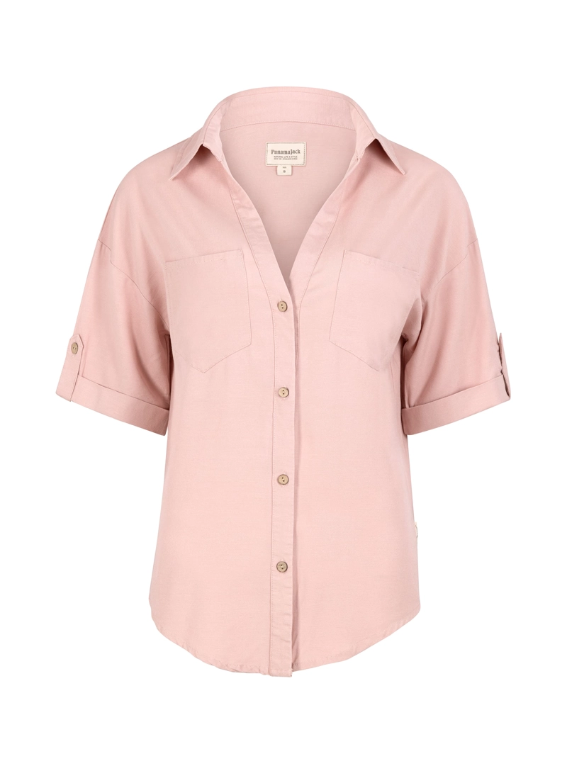 CAMISA LINO MUJER PANAMA JACK - PJM003M | ROSA - 6