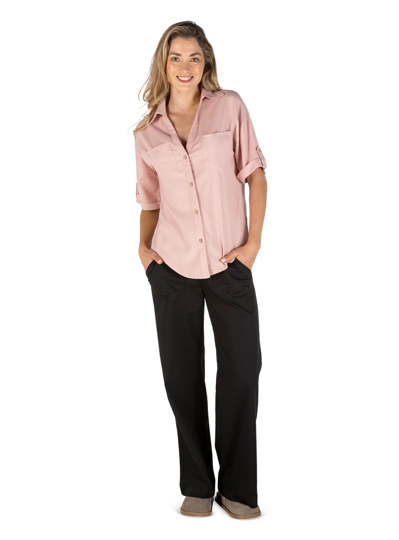 CAMISA LINO MUJER PANAMA JACK - PJM003M | ROSA - 7