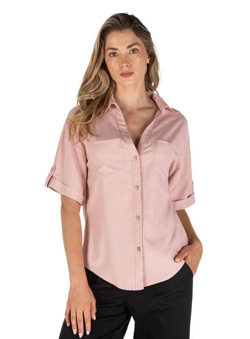 CAMISA LINO MUJER PANAMA JACK - PJM003M | ROSA - 8