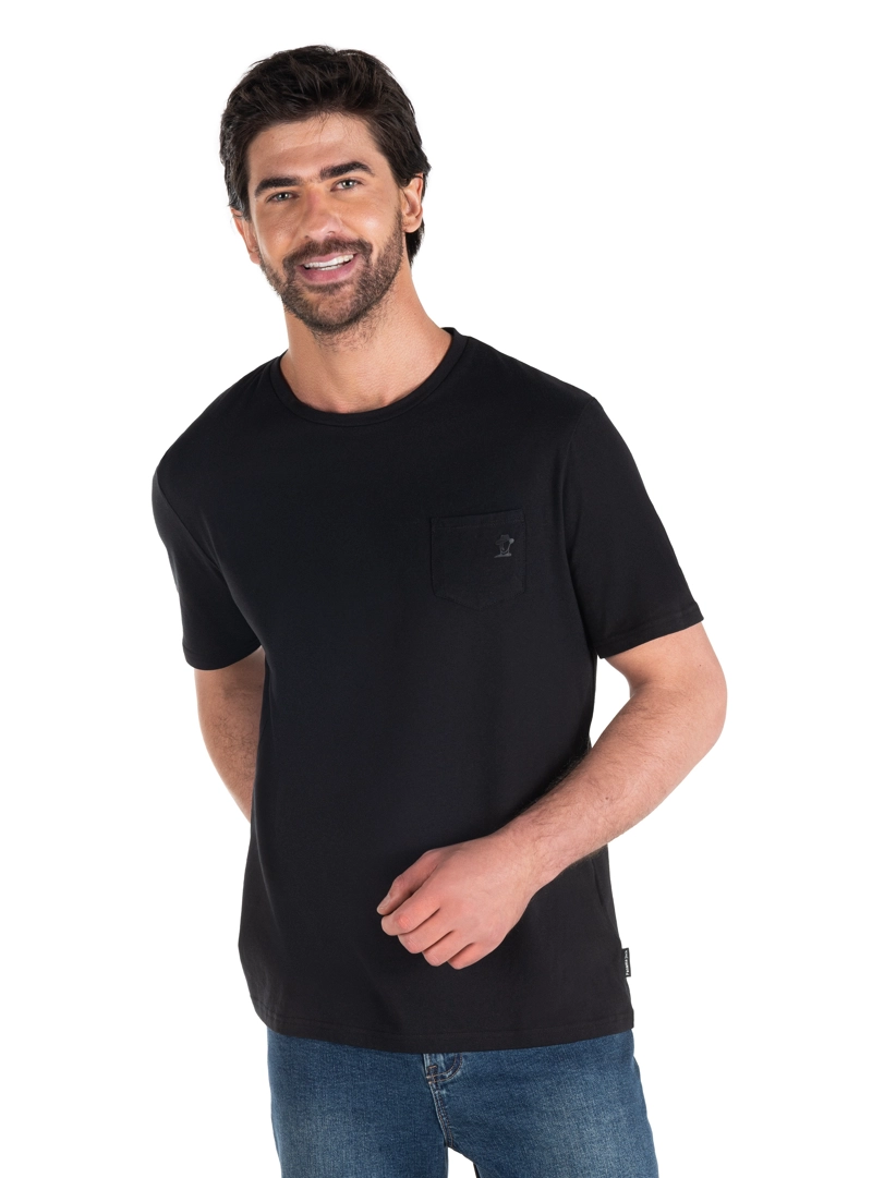 POLERA HOMBRE ALGODON CASUAL PANAMA JACK - PJH018M | NEGRO - 2