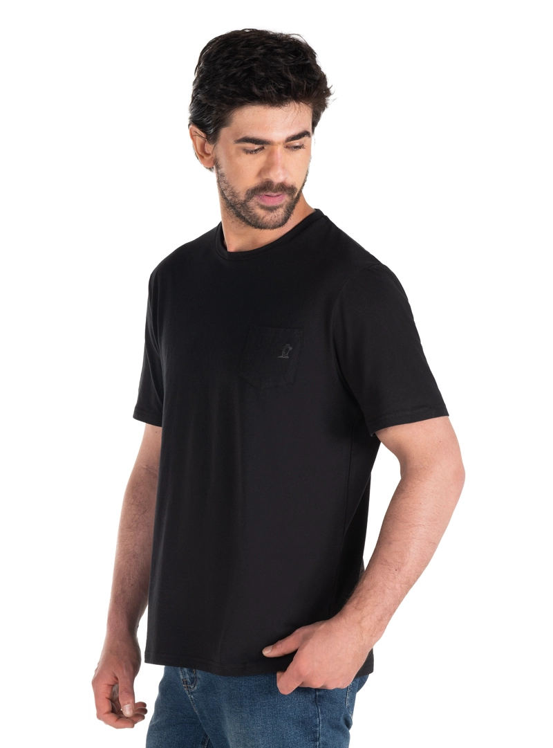 POLERA HOMBRE ALGODON CASUAL PANAMA JACK - PJH018M | NEGRO - 5
