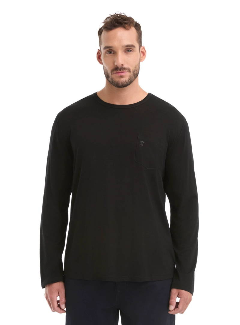 POLERA HOMBRE MANGA LARGA PANAMA JACK - L960 | NEGRO - 1