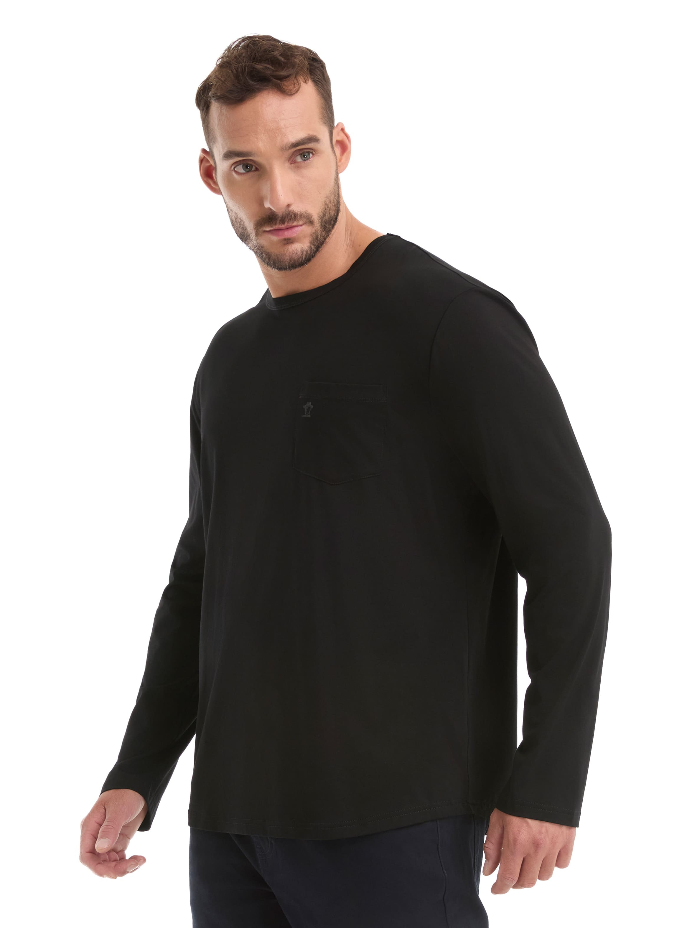 POLERA HOMBRE MANGA LARGA PANAMA JACK - L960 | NEGRO - 4